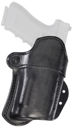 Aker Leather Model 267 Nightguard Open Top Paddle Holsters, M&P 9/40/ 2.0, Insight Technology M3/Streamlight TLR-1, Right, Plain, Black, H267ABPR-MP40M3