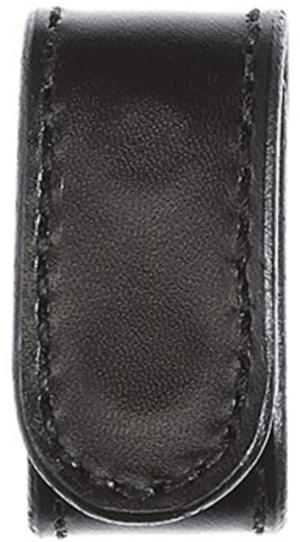 Aker Leather Model 530 Double Snap 1inch Wide Belt Keepers, Hidden Snap, Clarino, Black, A530-BC-HS