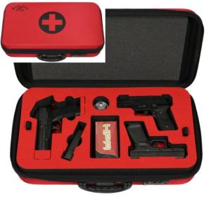 Peak Case Covert Compact Three Pistol Range Case, 23in, Red, PeakCompact3