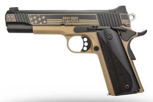 Kimber Mfg, Inc 3700896 DS Warrior LW Boot Campaign Bundle 9mm Luger 20+1 5” Stainless Deep Crown Barrel, KimPro Black Stainless Steel Engraved/Optic Cut/Serrated Slide, Black Anodized Aluminum Frame