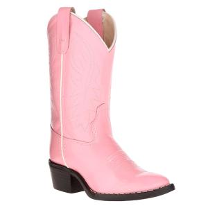 OLD WEST Girls J Toe Pink Western Boot 8119