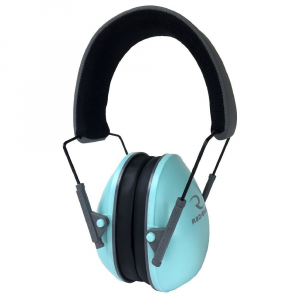 Radians Lowset Earmuff Passive -21dB Noise Reduction Rating Adjustable Headband Compact Folding Feature Aqua/Charcoal  LS0820CS