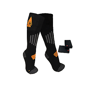 ActionHeat Unisex Heated Wool Socks AA Batteries - Black
