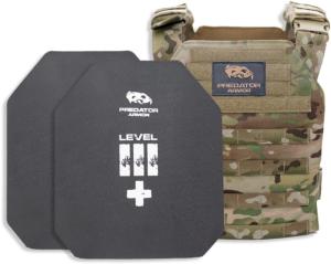 Predator Armor Level III+ Plate Carrier Package, Multi-cam, 16x12, BDL-3+KWPCPKG-MC