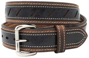 Versacarry Underground Triple-Ply Extra Heavy Duty Leather Belt, Brown Base / Vintage Black Patch, 44in, 503/44-B