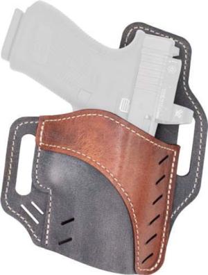 Versacarry Horizon Vintage OWB Holster, Sub Compact/Compact Auto, Size 4, Right, Grey/Tan, UGH4GRY-T