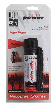 UDAP 3P Jogger Fogger Pepper Spray 1.9oz/11g 10 Feet Fog Spray Black