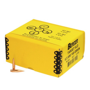 Berger Target Bullets 264 Caliber, 6.5mm (264 Diameter) 140 Grain VLD Hollow Point Boat Tail SKU - 137644