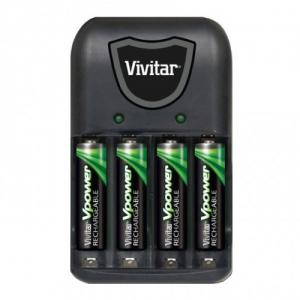 Vivitar AA/AAA Battery Charger With 4 AAA Batteries - VIV-BC-172
