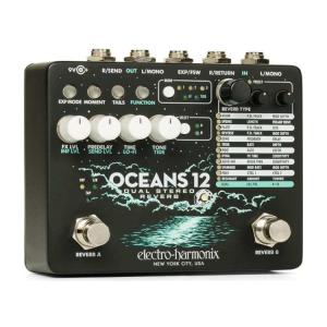 Electro-Harmonix Oceans 12 Dual Stereo Reverb Pedal in Black