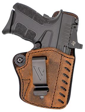 Versacarry Compound Series IWB Holster fits most 1911s Right Hand Hybrid Leather / Kydex Distressed Brown C2212-1