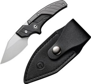 Typhoeus Black And Gray Aluminum Handle Stonewashed 14C28N Blade C21036-3 Knife