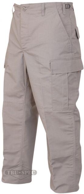 Tru-Spec BDU Pants, 65/36 Poly/Co Rip, Grey, 3XL, Regular 1304008