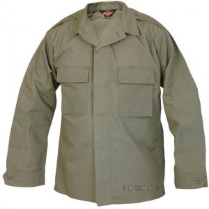 Tru-Spec Tactical Shirt, TRU OD Green PC RS LS,Medium Reg. 1379004