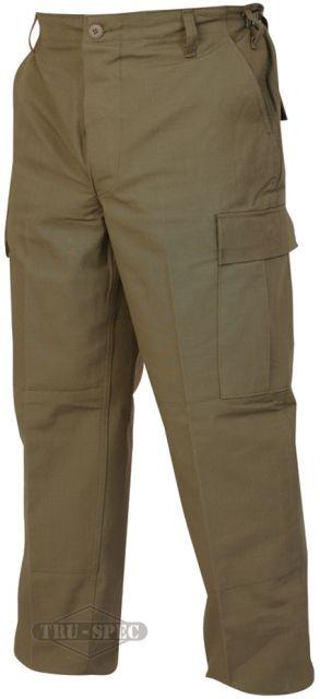 Tru-Spec BDU Pants, Cotton Rip, OD Green, Large, Regular 1559005