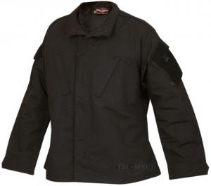 Tru-Spec Tactical Response Uniform Shirt, 65/35 Poly/Cotton Rip Stop, Black, 2XL, Regular 1288007