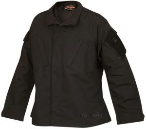 Tru-Spec Tactical Response Uniform Shirt - Men's, 65/35 Poly/Cotton Rip Stop, Black, Small, Long 1288023