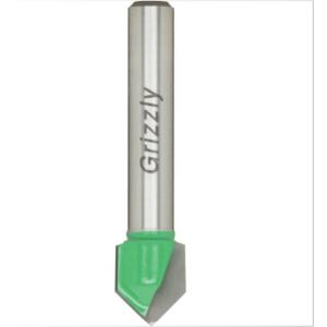 Grizzly Industrial 90 V-Groove Bit, 1/4in. Shank, 3/8in. Cutter Dia., C1204