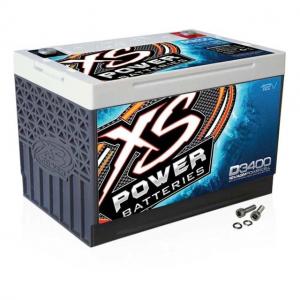XS Power D3400 AGM Deep Cycle 12 Volt Battery - 3300A, 1000CA, 67Ah, 2500/4000W, White, D3400