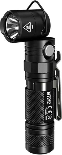 Nitecore MT21C 1000 Lumen Multifunctional 90 Degree Adjustable Right Angle Flashlight, Black, 6952506404537