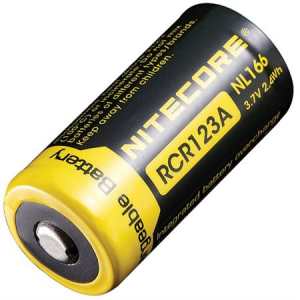 Nitecore 3.7V RCR123A Rechargeable Battery | LAPoliceGear.com