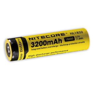 Nitecore NL1832 3200mAh Rechargeable 18650 Battery, Yellow, 6952506491490