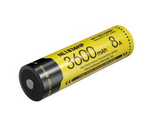 Nitecore NL1836HP 3600mAh Rechargeable 18650 Battery, Yellow, BAT-NITE-18650-NL1836HP