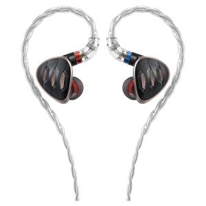 Fiio FH5s Wired Earphones with High Resolution In-Ear Earbuds, 3 Swappable Plugs, and MMCX (Black)