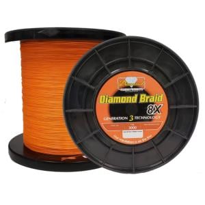 Momoi Diamond Braid Generation III 8X 3000yds 70lb Orange, 72767