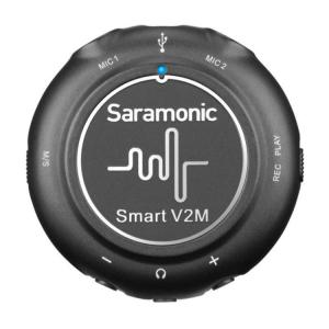 Saramonic Smart V2M Portable Audio Interface with Two Omnidirectional Lavalier Microphones in Black