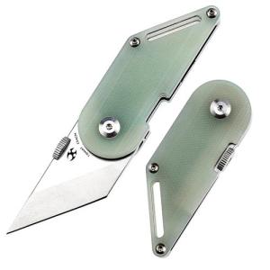 Kansept Dash Folding Knife Jade G-10 Handle Stonewashed 154CM Steel