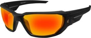 Edge Eyewear Dawson - Black Frame / Aqua Precision Red Mirror Lenses, Black Frame, XDAP419