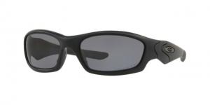 Oakley Straight Jacket Sunglasses 11-014-61 - Matte Black Frame, Grey Polarized Lenses