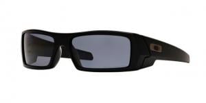 Oakley GasCan Sunglasses 11-122-61 - Matte Black Frame, Grey Polarized Lenses