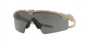 Oakley SI BALLISTIC M FRAME 3.0 OO9146 Sunglasses 914605-32 - Dark Bone Frame, Grey Plastic Lenses