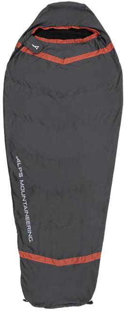 ALPS Mountaineering Wisp Sleeping Bag, Charcoal/Red, 4900042