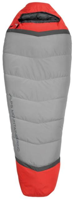 ALPS Mountaineering Zenith +30 Degrees Sleeping Bag, Long, Gray/Red, 4302642