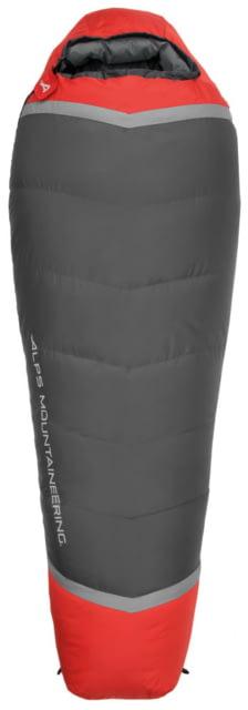 ALPS Mountaineering Zenith 0 Degrees Sleeping Bag, Long, Charcoal/Red, 4352642