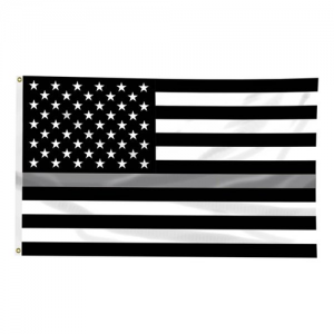 Thin Blue Line Flag with Grommets, 3 x 5 Ft-TBL-Flags