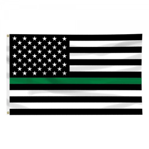 Thin Blue Line Flag with Grommets, 3 x 5 Ft-TBL-Flags