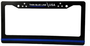 Thin Blue Line License Plate Frames, TBL-AM-LPF