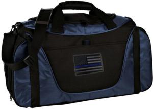 Thin Blue Line Two Tone Duffel, Subdued, TBL-TT-DF-BLK-SD