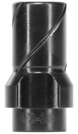 HUXWRX 3-Lug Muzzle Device, 9, 1/2x28, Black, 2346