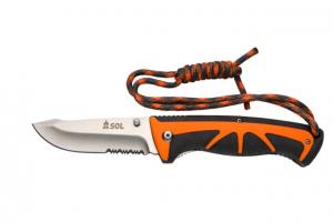 Survive Outdoors Longer Stoke Folding Knife, 3.25in Blade, 420SS, Drop Point, Black/Orange, 0140-1022
