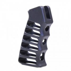 Guntec USA Ultralight Series Skeletonized Aluminum Pistol Grip, T6 Aluminum, Black Rubber, ULS-PG-RC