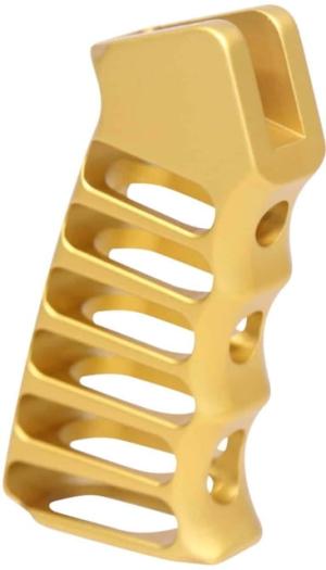 Guntec USA Ultralight Series Skeletonized Aluminum Pistol Grip, Anodized Gold, ULS-PG-GOLD