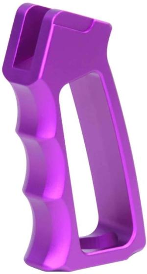 Guntec USA Ultralight Series Skeletonized Aluminum Pistol Grip, Gen 2, Anodized Purple, ULS-PG-G2-PURPLE