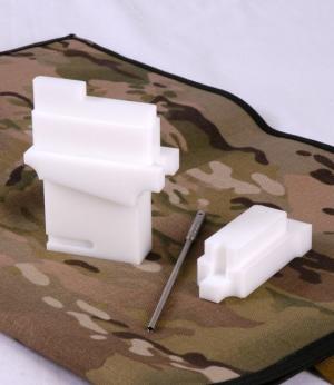 Crosstac AR-15 Armorer Block Full Kit w/ Hammer Block/Roll Pin Punch, White, 135200