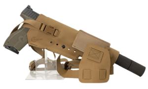 Cole-tac VWX103 Varmint Wrangler XL Pistol Holder Chest Coyote Brown Right Hand 185098