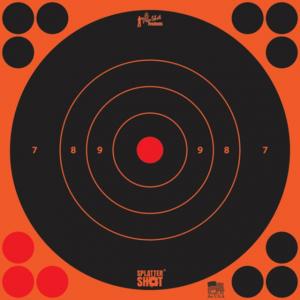 Pro-Shot Splatter Shot Bullseye Targets Peel And Stick 8 Inch Orange 30 Pack